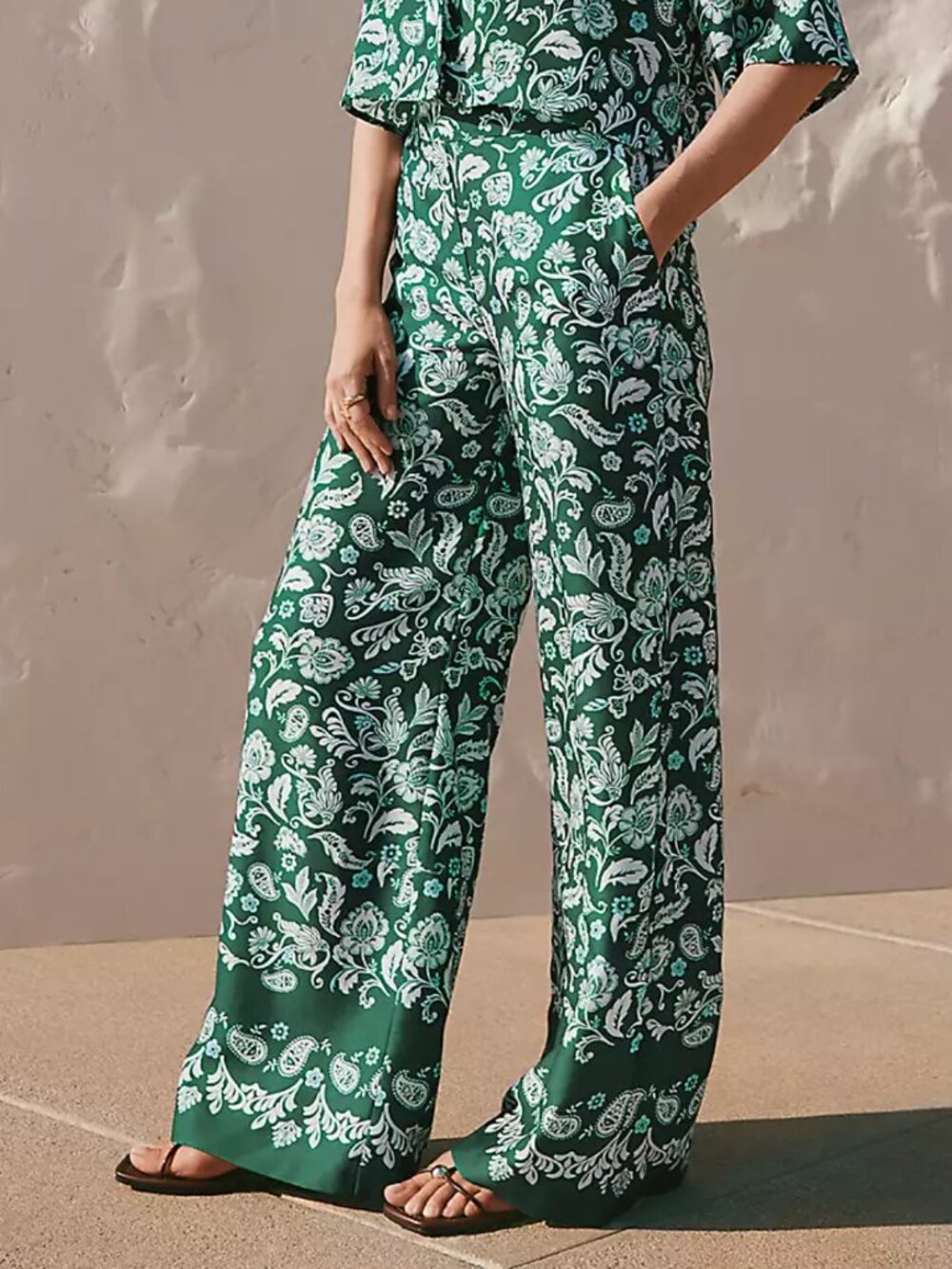 NWT LOFT Floral wide leg pants